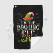 Bowling Elf Christmas Golfhandtuch (Insitu)