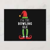 Bowling Elf Christmas Matching Familiengeschenk Postkarte (Vorderseite)