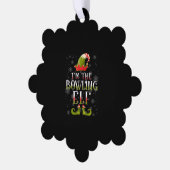 Bowling Elf Christmas Ornament Karte (Linke Ecke)