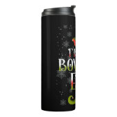 Bowling Elf Christmas Thermosbecher (Nach links gedreht)