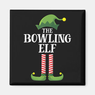 Bowling Elf Matching Family Group Weihnachts-Party Magnet