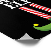 Bowling Elf Matching Family Group Weihnachts-Party Poster (Ecke)