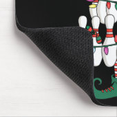Bowling Elves Button Strike Christmas Tree Lights  Mousepad (Ecke)