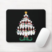 Bowling Elves Button Strike Christmas Tree Lights  Mousepad (Mit Mouse)