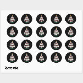 Bowling Elves Button Strike Christmas Tree Lights Runder Aufkleber (Blatt)