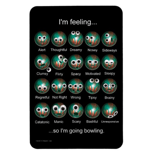 Bowling Emotions Magnet (Vertikal)