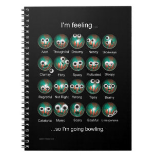 Bowling Emotions-Notebook Notizblock