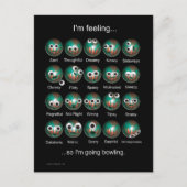 Bowling Emotions Poster Postkarte (Vorderseite)