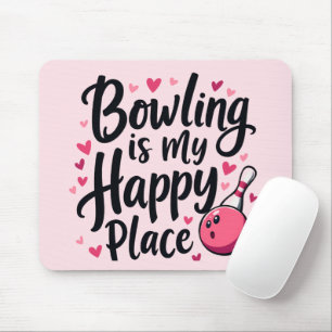 Bowling-Enthusiast Süß Retro-Ästhetik Sportdesign Mousepad