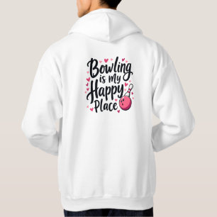 Bowling-Enthusiast Süße Retro-Ästhetik Sportdesign Hoodie