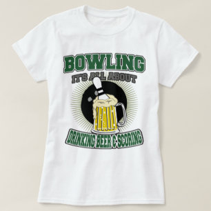 Bowling Es dreht sich alles ums Biertrinken und Pu T-Shirt