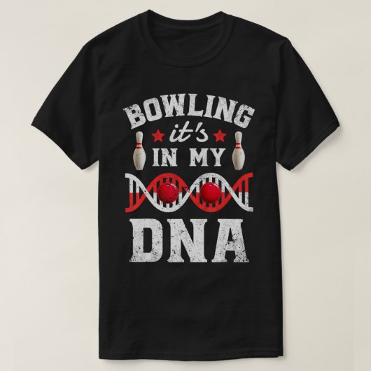 Bowling es in meiner DNA T Bowler Bowlers Funny Gi T-Shirt (Design vorne)