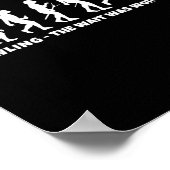 Bowling-Evolution - Lustiger Bowler und Retro-Bowl Poster (Ecke)