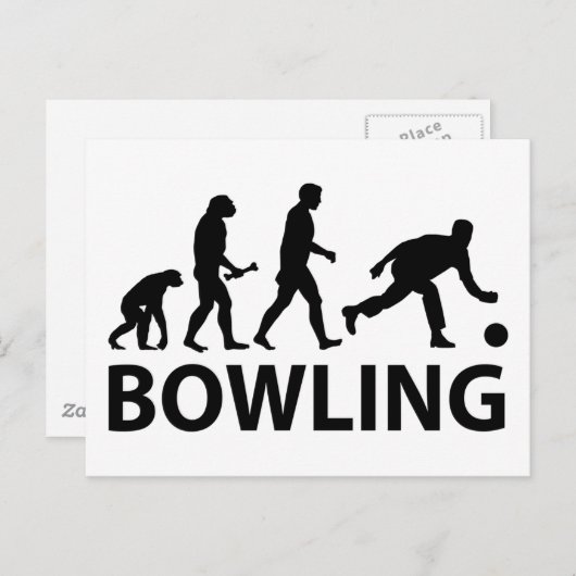 Bowling Evolution Postkarte (Vorne/Hinten)