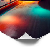 Bowling Explosion Strike der Galaxy Pins Weltraum Poster (Ecke)