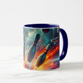 Bowling Explosion Strike der Galaxy Pins Weltraum Tasse (VorderseiteRechts)