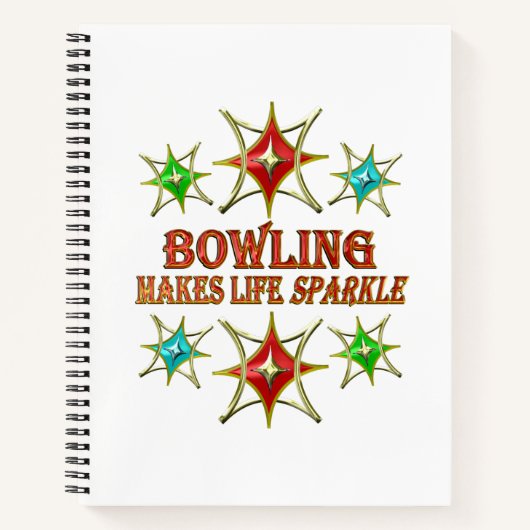 BOWLING EXTRAVAGANT STARS NOTIZBLOCK (Vorderseite)