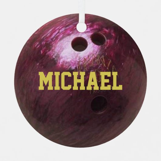 Bowling Fan Personalisiert Ornament (Vorderseite)