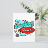 Bowling Fanatic Postkarte (Stehend Vorderseite)