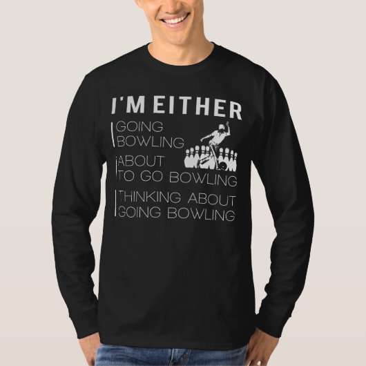 Bowling Fieber: Witziger T - Shirt für Bowling-Ent (Vorderseite)
