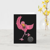 Bowling Flamingo 1 Karte (Gelbe Blume)