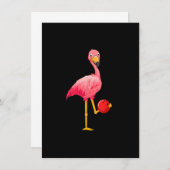 Bowling Flamingo - Funny Flamingo Bowling Player Einladung (Vorne/Hinten)