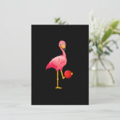 Bowling Flamingo - Funny Flamingo Bowling Player Einladung (Stehend Vorderseite)