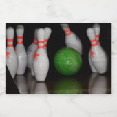 Bowling Flaschenetikett Schaumweinetikett (Einzelnes Label)