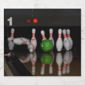 Bowling Flaschenetiketten Bierflaschenetikett (Einzelnes Label)