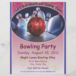 Bowling-Flugblatt Flyer