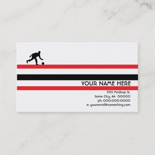 Bowling: Flugstar Visitenkarte (Vorderseite)