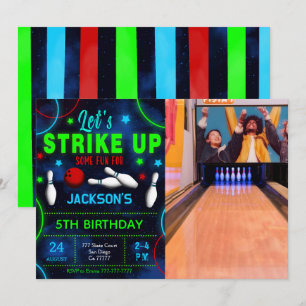 Bowling-Foto-Einladung Einladung