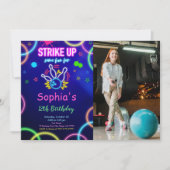 Bowling-Foto-Einladung STRIKE UP Einladung (Vorderseite)