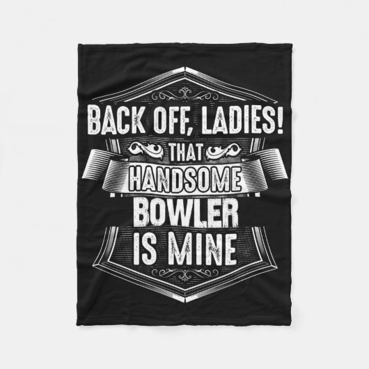 Bowling-Frau Bowling-Shirt Fleecedecke (Vorderseite)