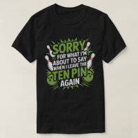 Bowling Frustration Lustiges Zehn-Pin-Design