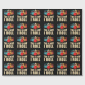 Bowling Fun Strike Lover Retro Geschenkpapier (Flach)