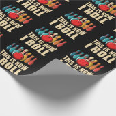 Bowling Fun Strike Lover Retro Geschenkpapier (Ecke)