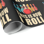 Bowling Fun Strike Lover Retro Geschenkpapier (Rolleneckpunkt)
