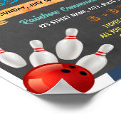 Bowling Fundraiser-Schulvorlage Poster (Ecke)
