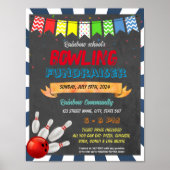 Bowling Fundraiser-Schulvorlage Poster (Vorne)