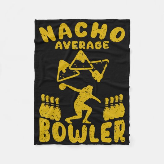 Bowling Funny Nacho Average Bowler Cinco De Mayo M Fleecedecke (Vorderseite)