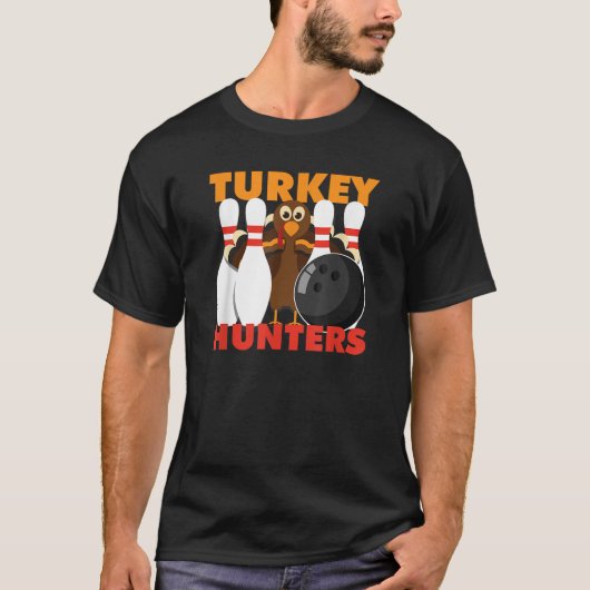 Bowling Funny Turkey Junters T Shirt (Vorderseite)