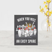 Bowling Funny When You Miss An Easy Spare Karte (Gelbe Blume)