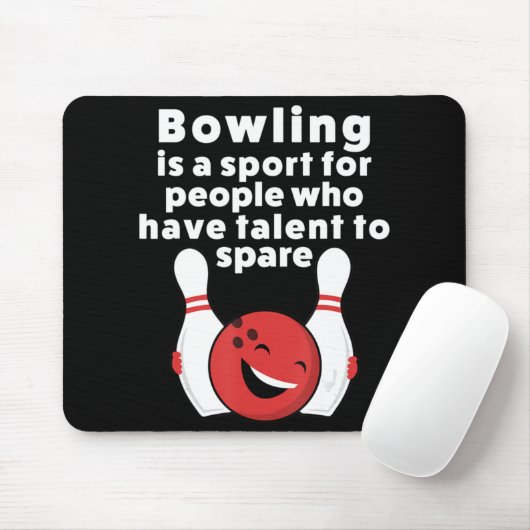 Bowling für Frauen und Kinder Mousepad (Mit Mouse)