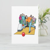 Bowling für Paare Einladung (Stehend Vorderseite)