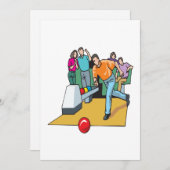 Bowling für Paare Einladung (Vorne/Hinten)