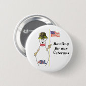 Bowling für unsere Veterane Button (Vorne & Hinten)