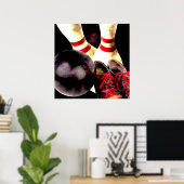 Bowling Gear Grunge Style Poster (Heimbüro)
