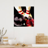 Bowling Gear Grunge Style Poster (Küche)