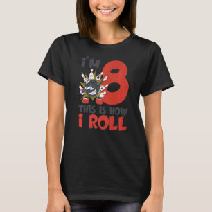 Bowling Geburtstag 8 Jahre alter Bowler 8. Geburts T-Shirt